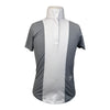 Essex Classics "Luna" Performance Short Sleeve Show Shirt in Grey/Snow-cones