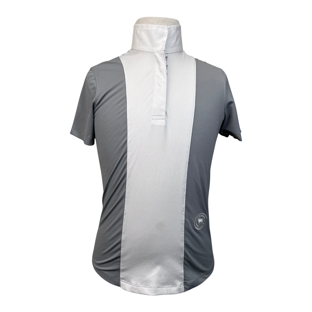 Essex Classics "Luna" Performance Short Sleeve Show Shirt in Grey/Snow-cones