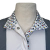 Essex Classics "Luna" Performance Short Sleeve Show Shirt in Grey/Snow-cones