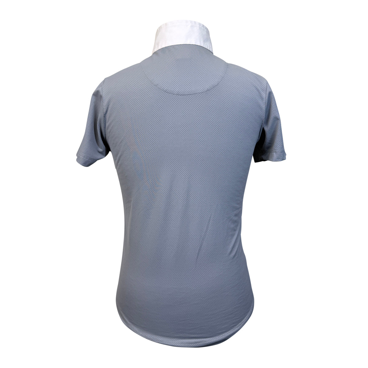 Essex Classics "Luna" Performance Short Sleeve Show Shirt in Grey/Snow-cones