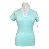 Front of Free Ride 'Devon' Short Sleeve Show Shirt in Mint - Women's Large