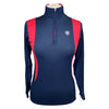 Ariat TEK Heat Series Long Sleeve Shirt in Navy/Red - Women's Small