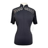 Pikeur Mesh Short Sleeve Shirt in Black 