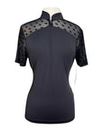 Pikeur Mesh Short Sleeve Shirt in Black 