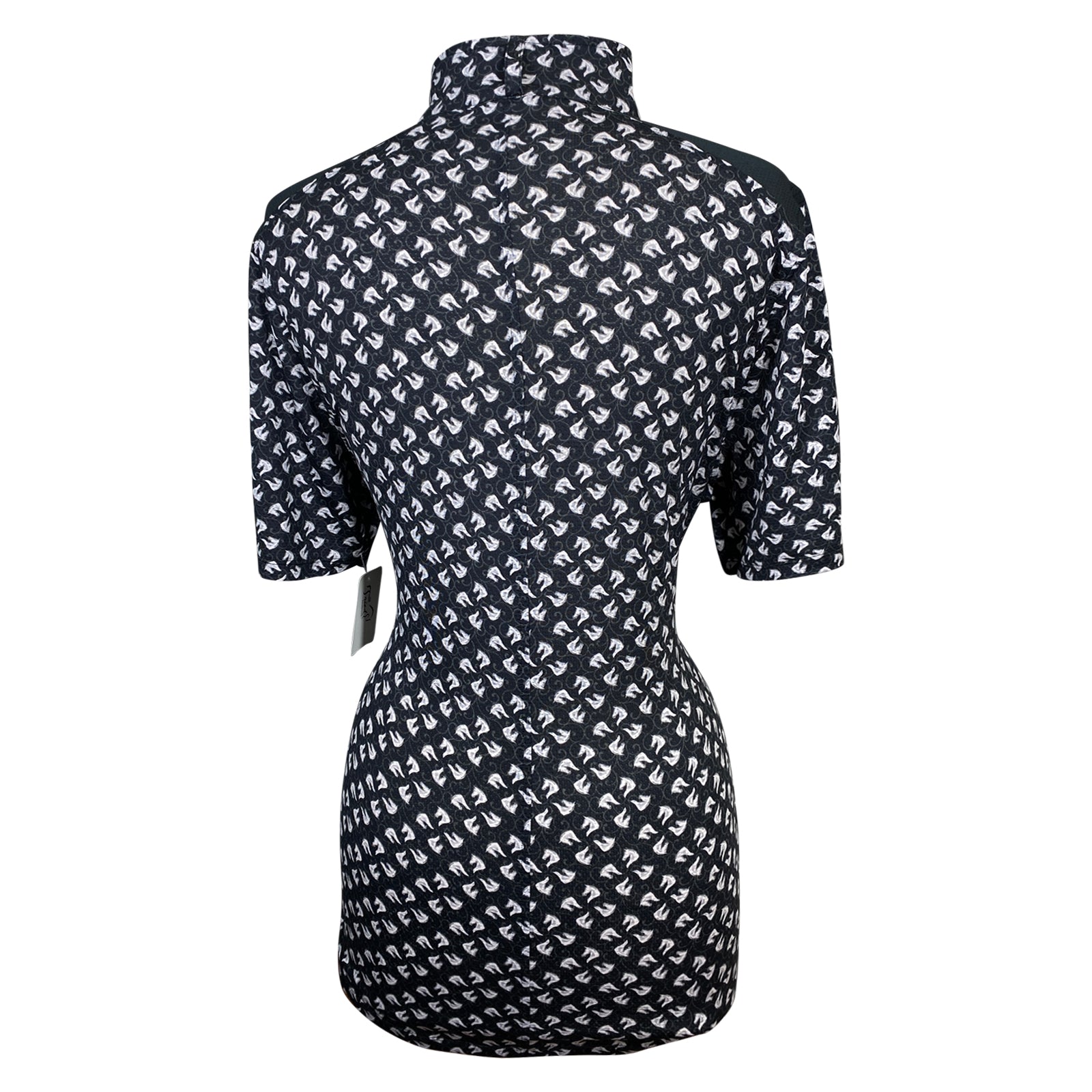 Kerrits 'Aire Ice Fil' Short Sleeve Shirt in Black/Horse Heads - Women's XL