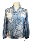 Rönner Relaxed Blouse in Light Blue Bridles