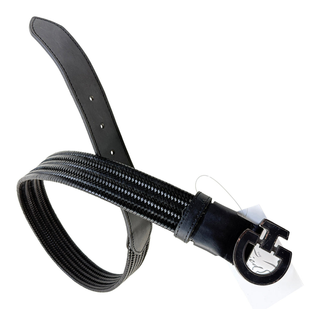 Cavalleria Toscana Braided Elastic Belt in Black