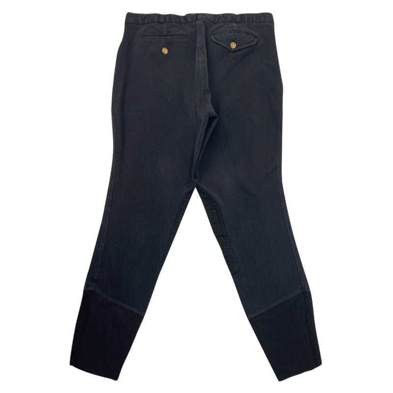 Back of TuffRider Men's Patrol Breeches in Black