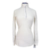 RJ Classics Prestige Show Shirt in White/Crabs - Women's Small