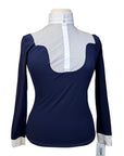 Vestrum 'Tarres' Long Sleeve Show Shirt in Navy/White Stripes