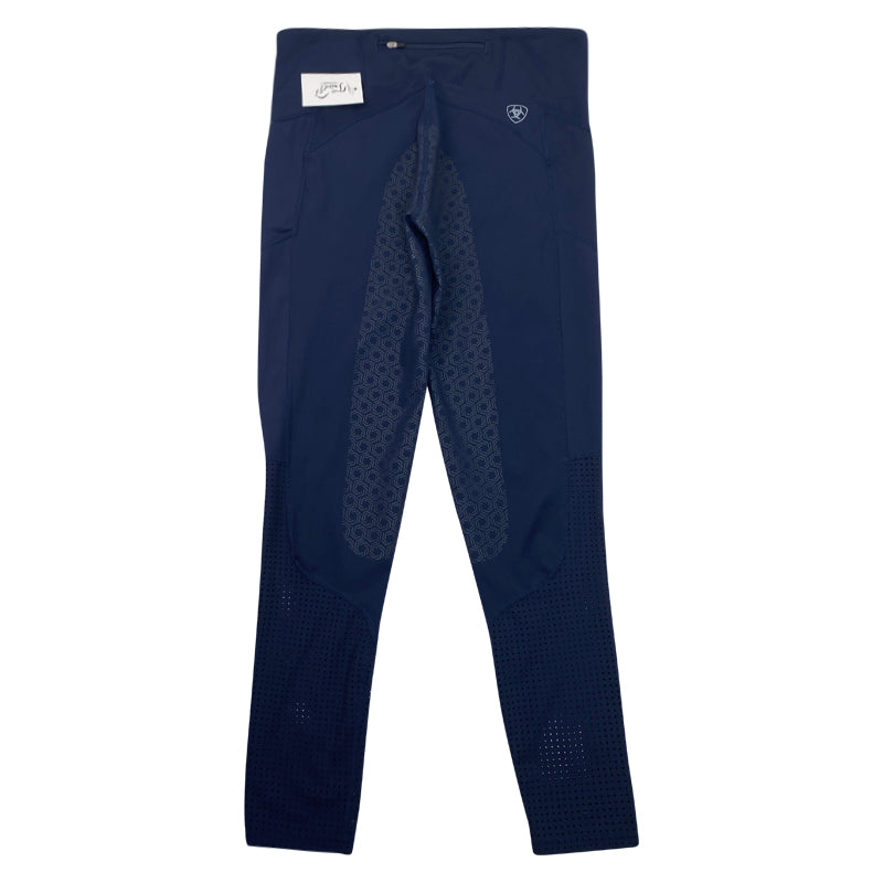 Back of Ariat 'EOS' Full Grip Tights in Navy - Women's Medium