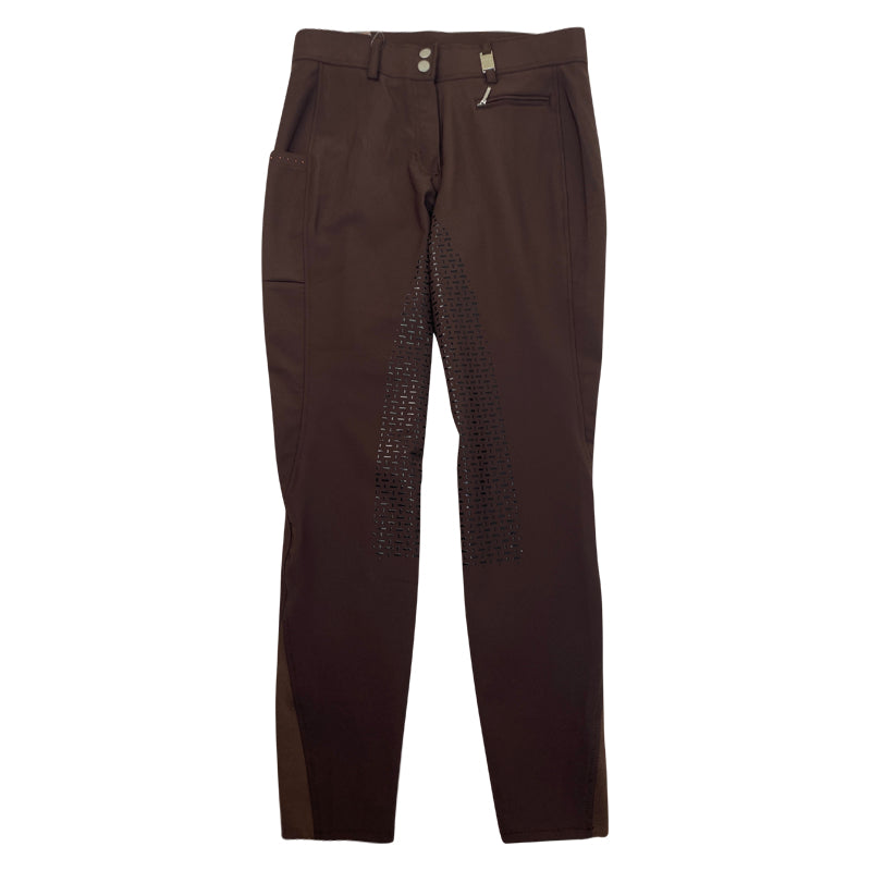 HKM 'Lea' Full Grip Breeches in Dark Brown