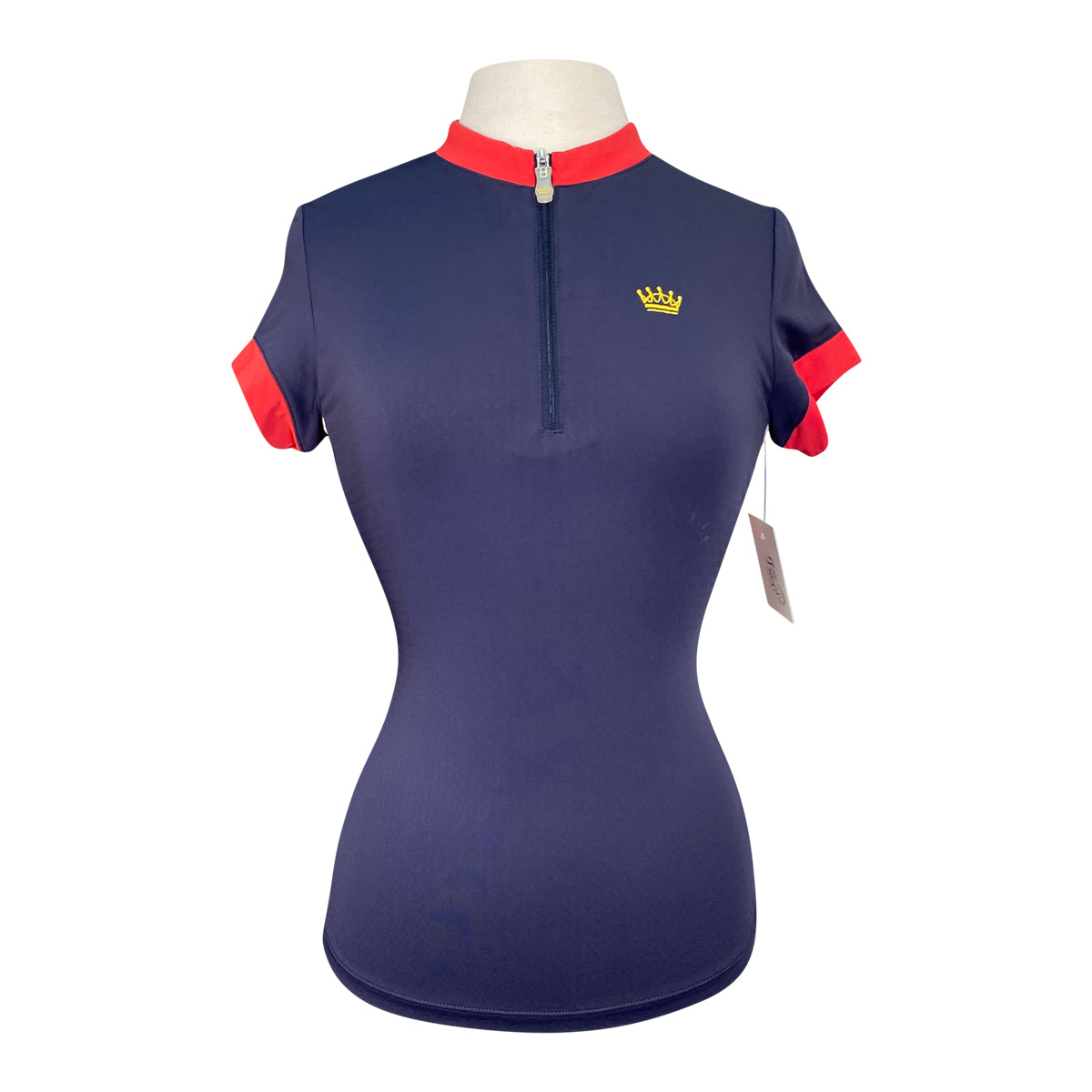 Kastel Signature Short Sleeve Shirt in Navy/Red/White