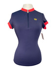 Kastel Signature Short Sleeve Shirt in Navy/Red/White