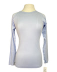Long Sleeve Seamless Athletic Tee in Baby Blue