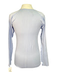 Long Sleeve Seamless Athletic Tee in Baby Blue