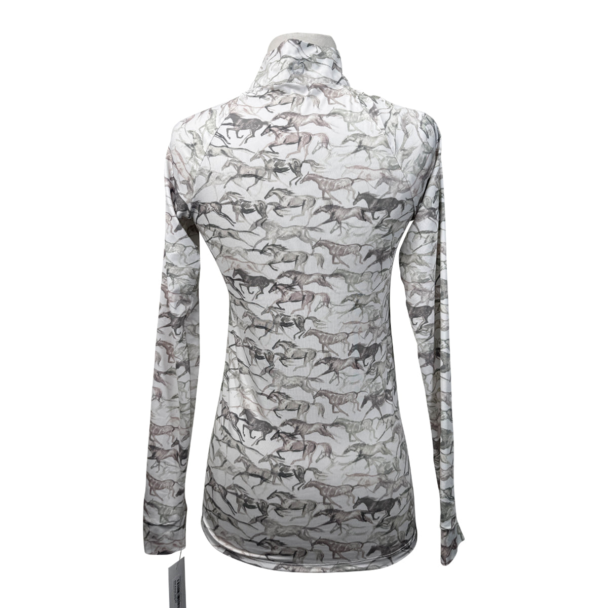 Dapplebay 1/4 Zip Light Riding Top in Running Horses
