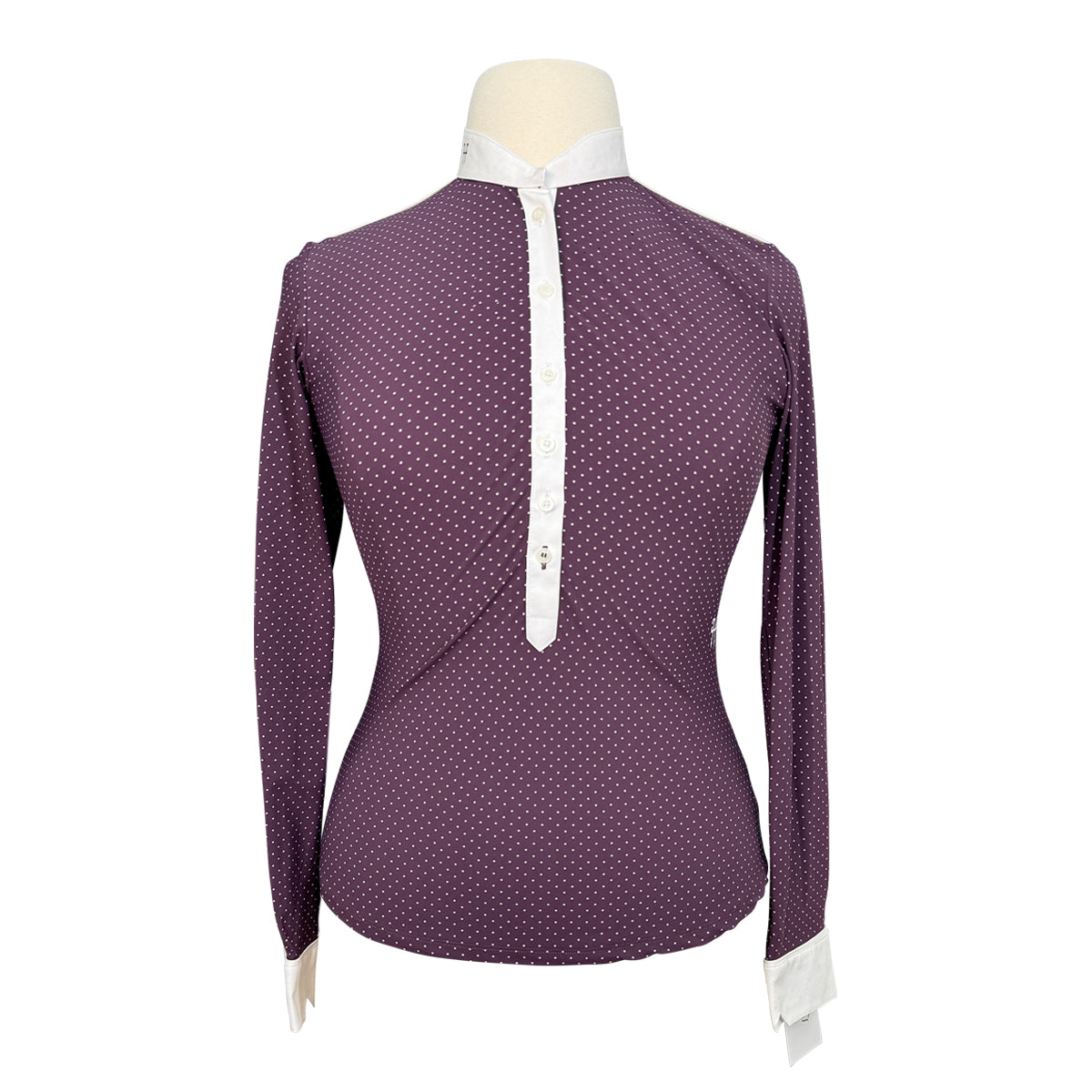 Horse Pilot 'Aerotech' Long Sleeve Competition Shirt in Purple Polka Dot