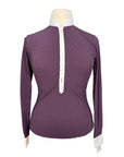 Horse Pilot 'Aerotech' Long Sleeve Competition Shirt in Purple Polka Dot