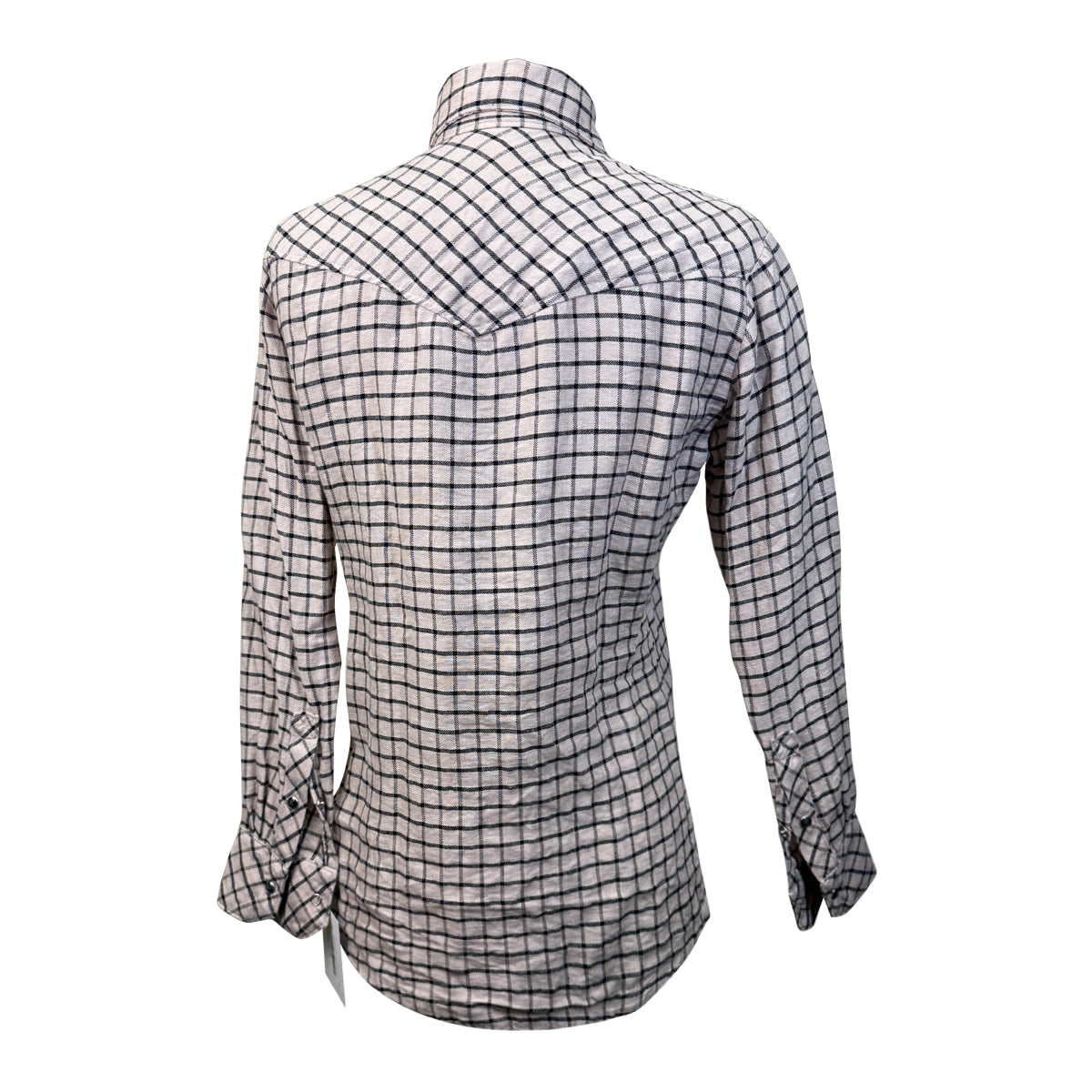 Milton Menasco 'Colt' Western Shirt in Tan Plaid