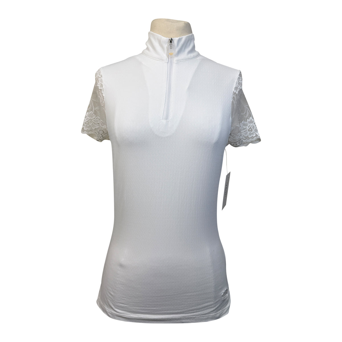 Kastel Galloon Lace Short Sleeve Shirt in White