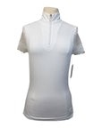 Kastel Galloon Lace Short Sleeve Shirt in White