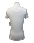 Kastel Galloon Lace Short Sleeve Shirt in White