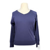 Hannah Childs 'Asher' Bamboo V Neck Sweatshirt in Navy