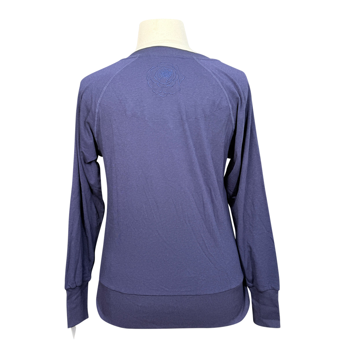 Hannah Childs 'Asher' Bamboo V Neck Sweatshirt in Navy