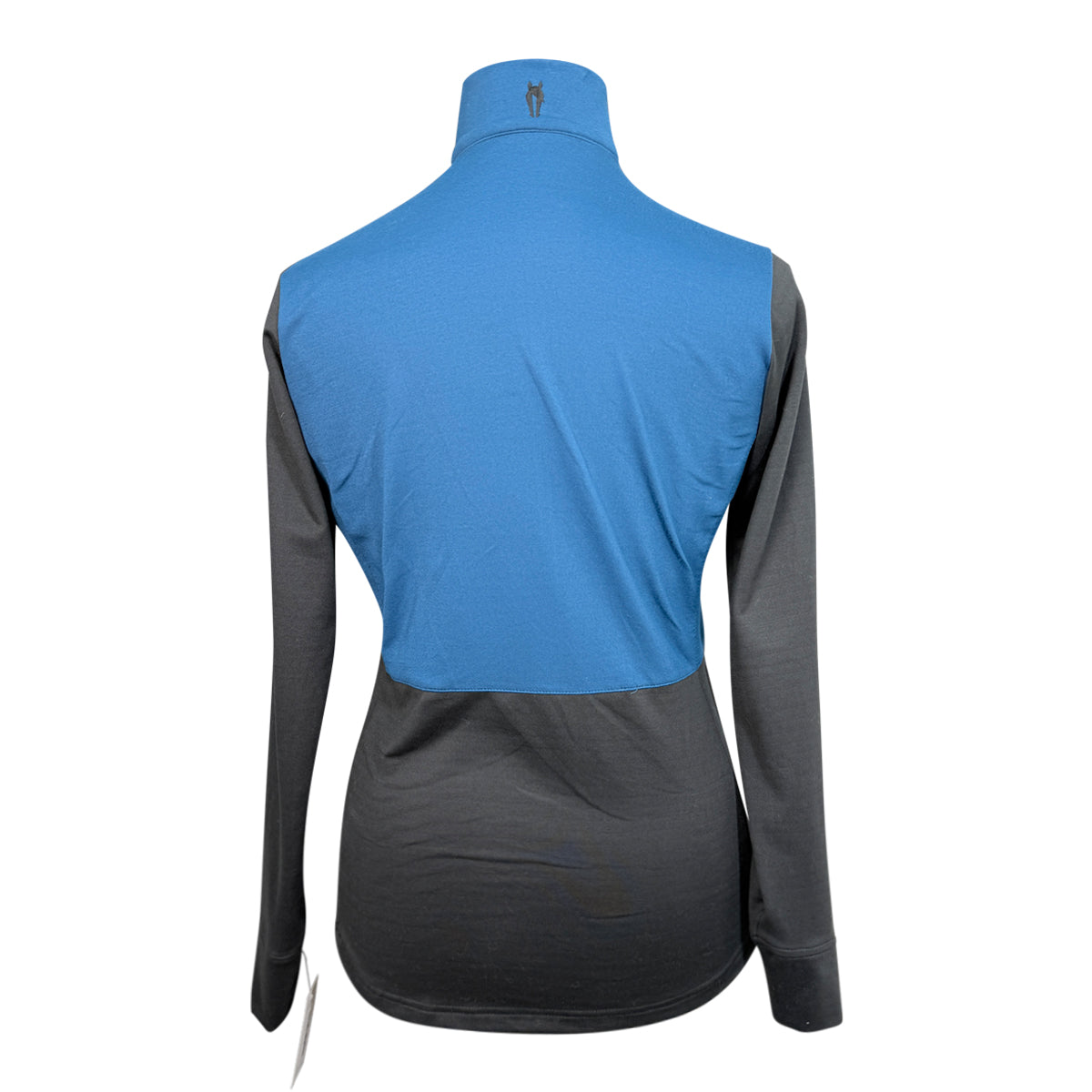 Irideon 1/4 Zip Fleece Brushed Pullover in Teal/Black