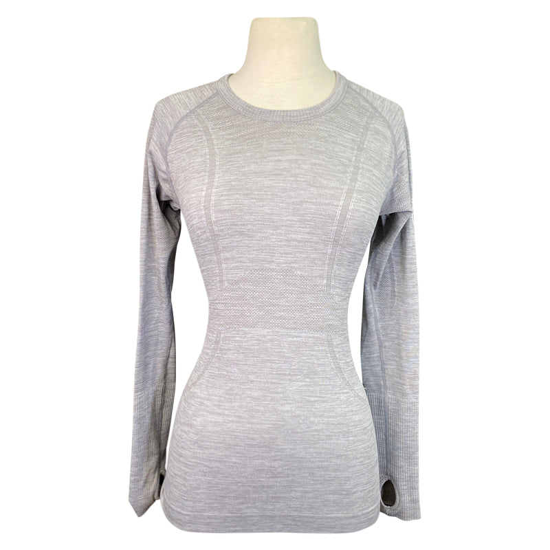  FitEq Long Sleeve Seamless Schooling Top in Grey - Women&#39;s Small