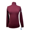 Riviera Mock Neck Training Shirt in Burgundy - Approx. Women's XS