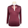 Fair Play 'Catherine' Competition Shirt in Burgundy 