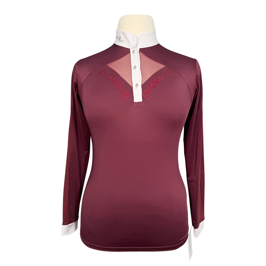 Fair Play 'Catherine' Competition Shirt in Burgundy 