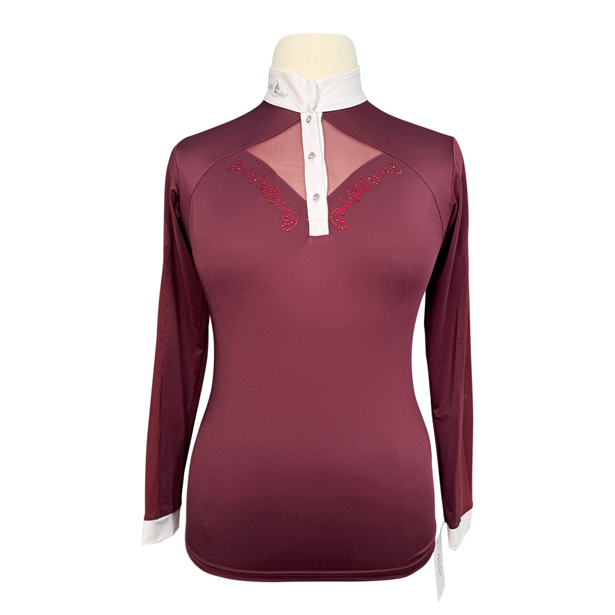 Fair Play 'Catherine' Competition Shirt in Burgundy 