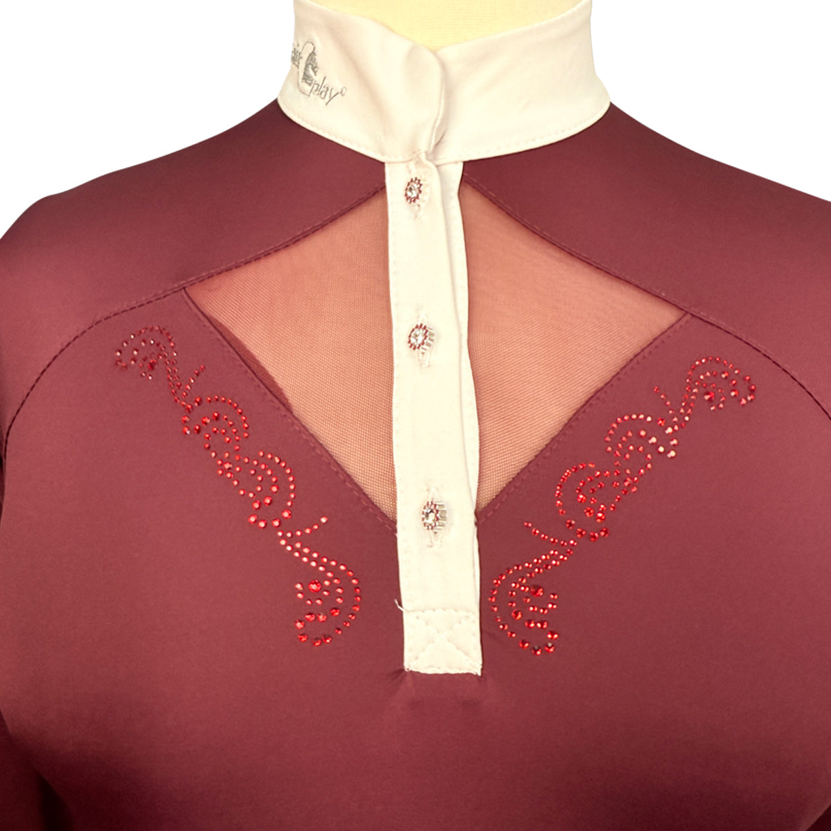 Fair Play 'Catherine' Competition Shirt in Burgundy 