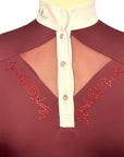 Fair Play 'Catherine' Competition Shirt in Burgundy 