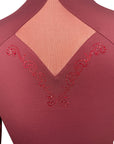 Fair Play 'Catherine' Competition Shirt in Burgundy 