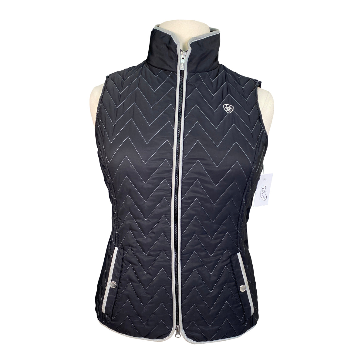 Ariat 'Ashley' Insulated Vest in Black/Grey Chevron