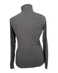 Irideon 'Chinchillaaah' Quarter-Zip Top in Black