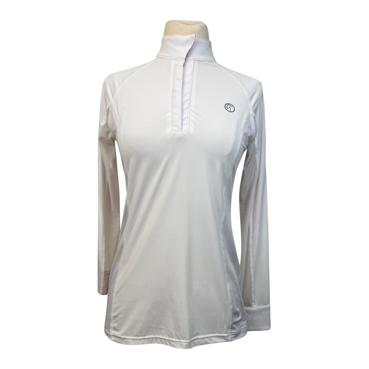 Kathryn Lily Competition Shirt in White/Jumping Horses