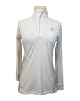 Kathryn Lily Competition Shirt in White/Jumping Horses