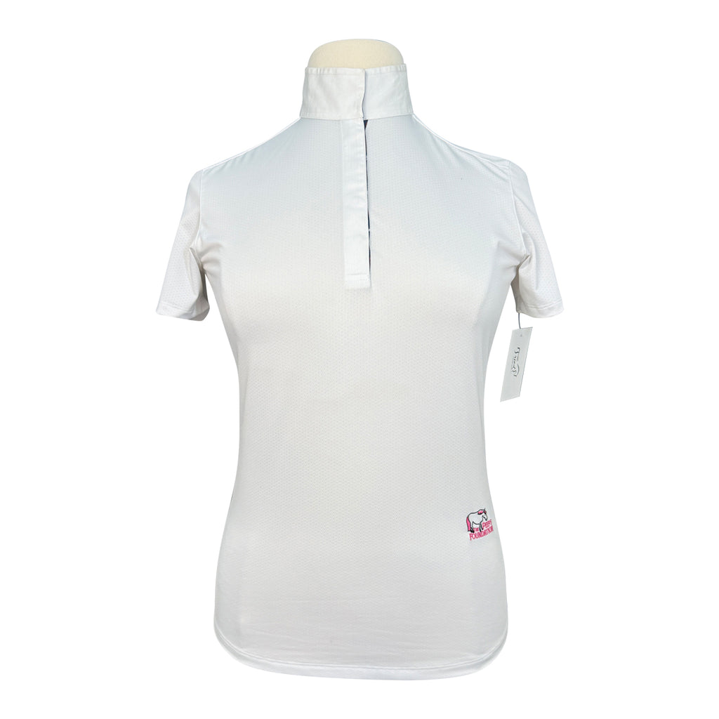 Essex Classics Talent Yarn 'Peeps Foundation' Show Shirt in White/Purple Ponies