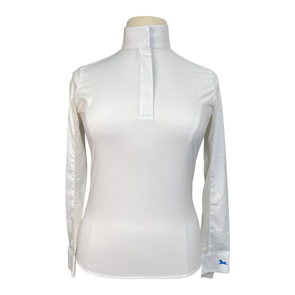 RJ Classics 'Rebecca' Show Shirt in White/Blue Paisley