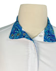 RJ Classics 'Rebecca' Show Shirt in White/Blue Paisley