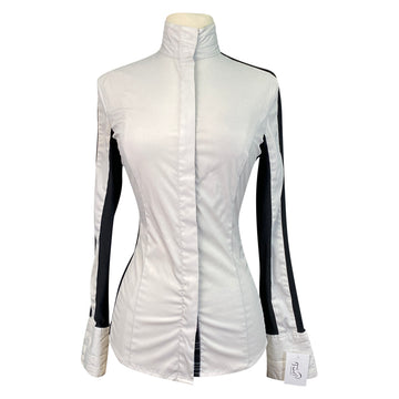 Asmar Equestrian 'Noir' Show Shirt in White/Black