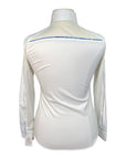 RJ Classics 'Rebecca' Show Shirt in White/Blue Paisley