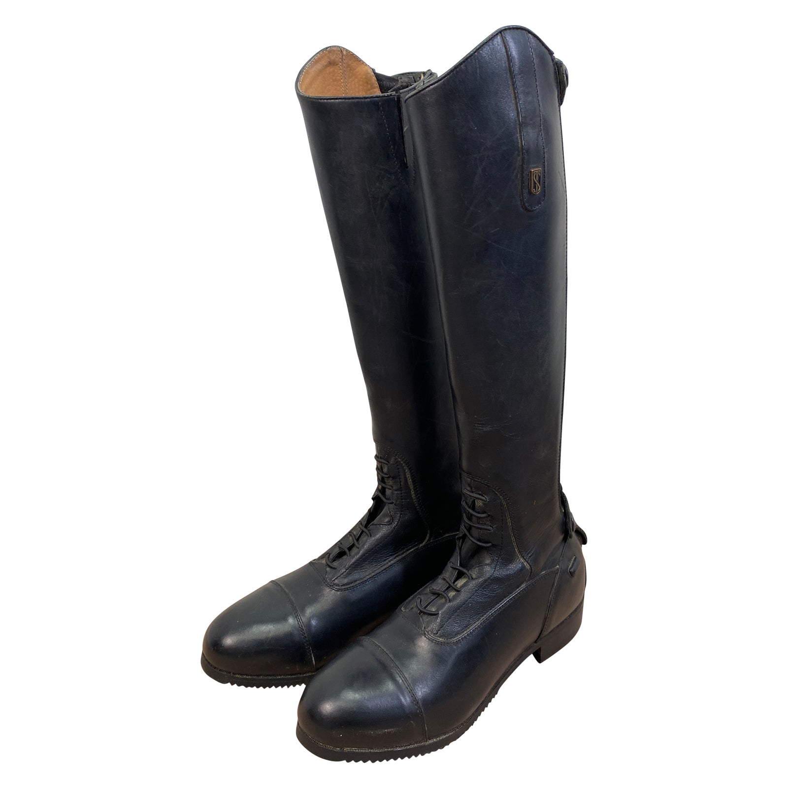 Front view of Tredstep Donatello II Junior Field Boots in Black