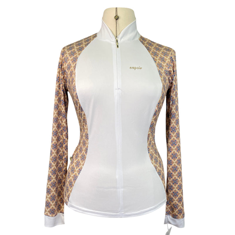 Espoir 'Mosaic' Quarter Zip Sun Shirt in Light Mosaic
