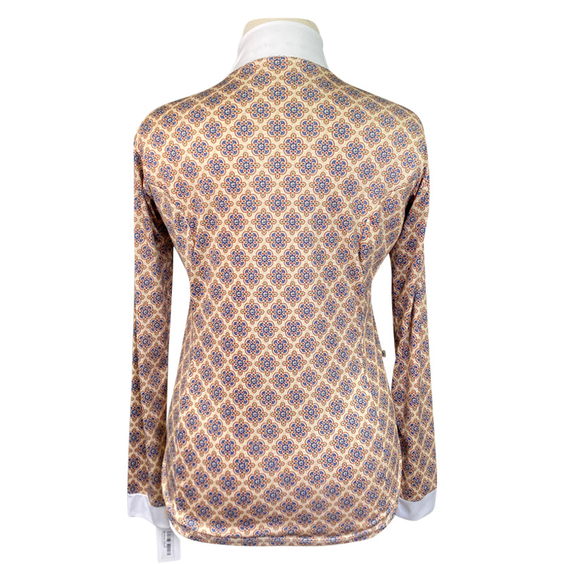 Back of Espoir 'Mosaic' Quarter Zip Sun Shirt in Light Mosaic